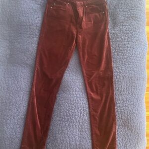 AG Burgundy velvet Pants